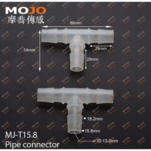 2020 free shipping ! MJ-T15.8 (100 pieces) pipe fittings TEE type three way Equal diameter length 15.8mm Pipe connector