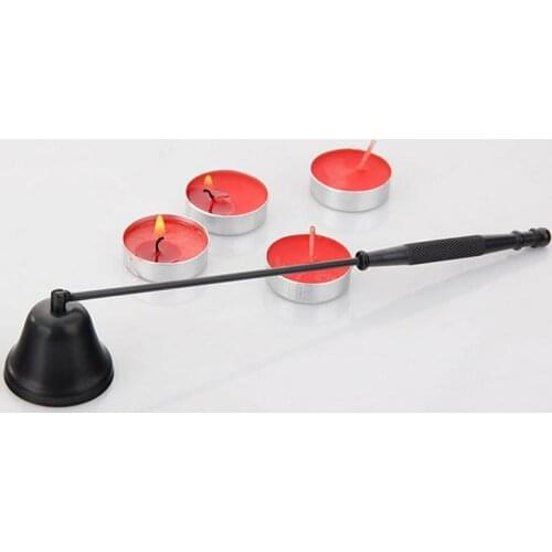 2021 Home Stainless Steel Smokeless Candle Wick Bell Snuffer Home Hand Put Off Tool Kit Candle Accessories Holders 22.3x4cm
