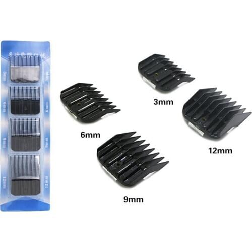 4Pcs/Set Universal Hair Clipper Limit Comb Guide Attachment Size Barber Replacement for Electric Hair Clipper Shaver