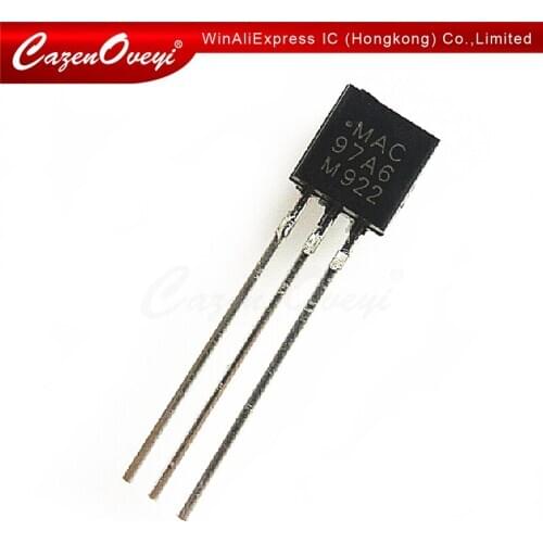 50pcs/lot MAC97A6 97A6 TO-92 Triacs THY .6A 400V TRIAC new original In Stock
