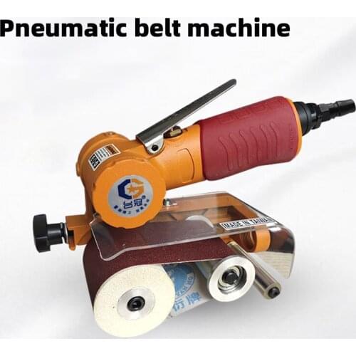 6000rpm pneumatic belt machine 260*60mm can be used for metal wire drawing/grinding, stainless steel grinding/rust removal