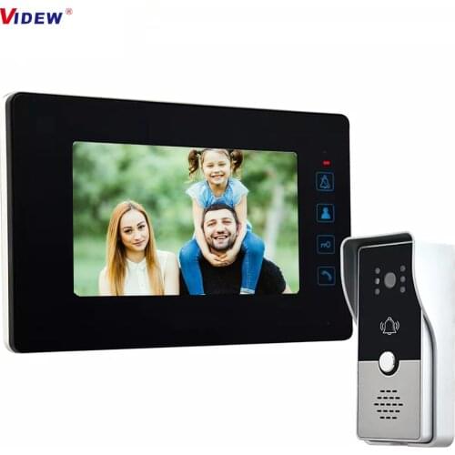 7 Inch Monitor Video Doorbell Intercom with Camera Wired Video Door Phone System Night Vision Waterproof for Villa