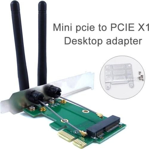 7260NB 5100agn DW1540 DW1510 mini pcie wifi wireless card to desktop PC PCIE X1 X4 X16 converter adapter with full size bracket