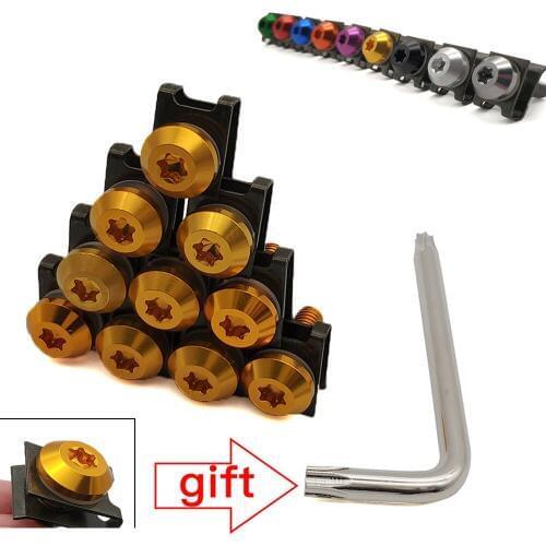 Aluminium Motorcycle 6mm Fairing Bolts Fastener Clips Screw Spring Nuts For Yamaha BT1100 bt 1100 TRX850 XJ6 DIVERSION