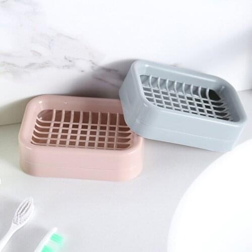 Bathroom Soap Case Home Shower Travel Hiking Holder Container Soap Box 2 Layer PlasticDispenser Soap Rack