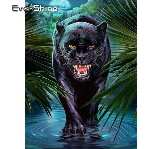 Evershine Diamond Painting Animals Leopard Full Square Diamond Embroidery Full Set Mosaic Diamond Cross Stitch Kit Wall Stickers