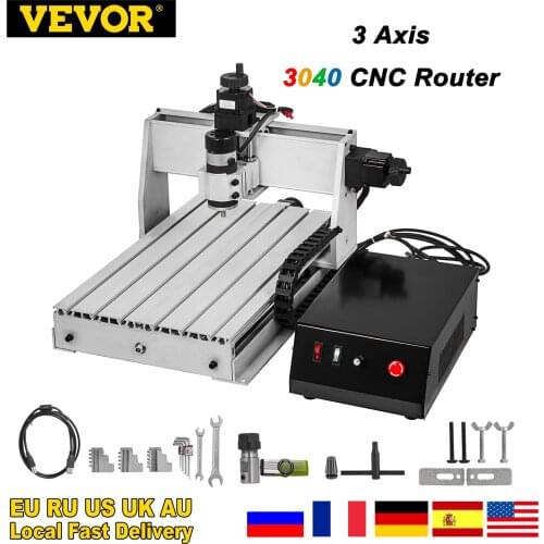 VEVOR 3 Axis 3040 CNC Router Engraver USB Port ER11 500W Cutter Engraving Milling Machine for Woodworking Machinery DIY Craft
