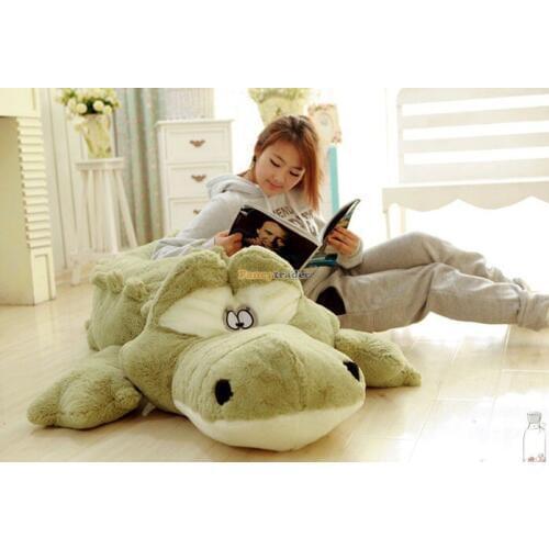Fancytrader Very Lovely Toy 79'' 200cm Biggest Plush Stuffed Crocodile Alligator Bed, 2 Colors Available! Free Shipping FT90185