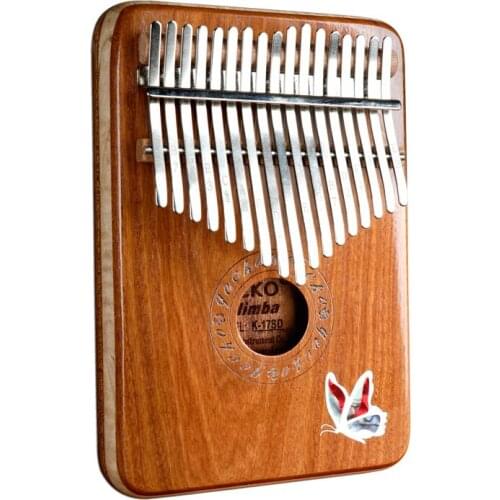 17 Keys Kalimbas Mbira African Mahogany Finger Thumb Piano Wooden Keyboard Percussion Musical Instrument Gift