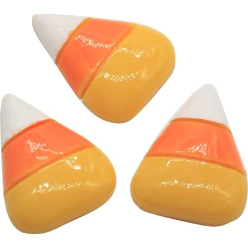Kawaii Candy Corn For Halloween Party Resin Flatback Cabochons DIY Crafts Scrapbooking