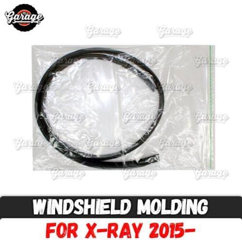 Windshield molding for Lada X-Ray 2015- material Rubber deflector pad accessories protective from damage car styling tuning