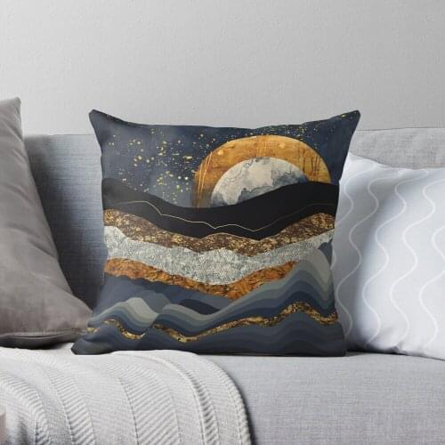 Metallic Mountains Throw Pillow Cushion Cover Polyester throw pillows case on sofa home living room car seat decor 45x45cm