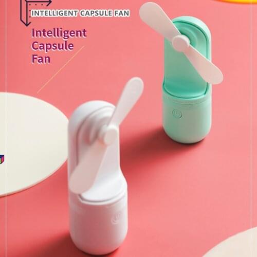 Usb Mini Fold Fan Electric Portable Capsule Fans Small Air Cooler Charging Household Electrical Appliances Desktop Ventilado#dg4