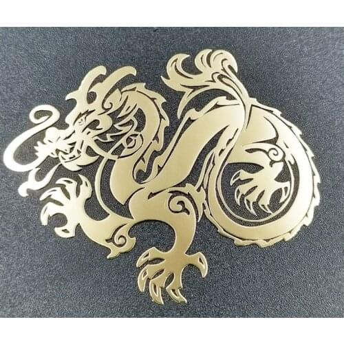 2 Pcs Dragon Cool 3D Nickel Metal Car Sticker For Mobile Phone Cellphone Laptop Ipad Decorations