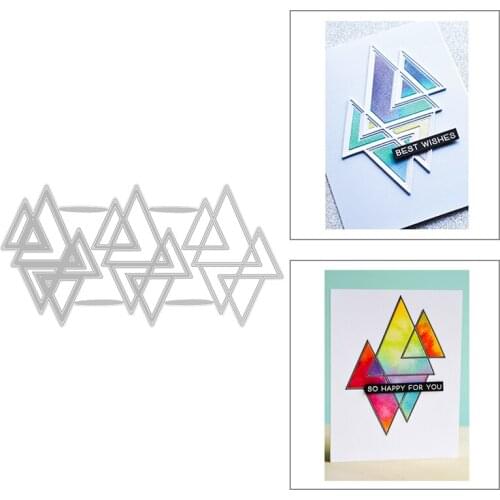 2020 New 3D Tri-angle Pattern Layered Metal Cutting Dies For DIY Cut Paper Embossing Making Card Album and Scrapbooking NO Stamp