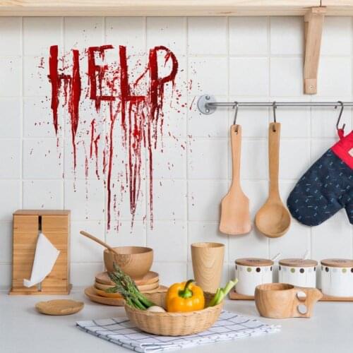 Novelty Waterproof Wide Application Wall Sticker Removable Wall Decal Sticker Spooky for Living Room