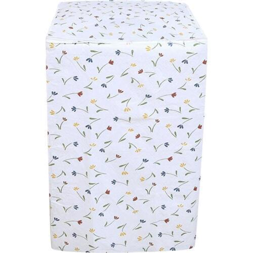 1pc Waterproof Cover Practical Little Flower Printing Dust Proof Dust Cover for Daily Life Washing Machine Home Protecting
