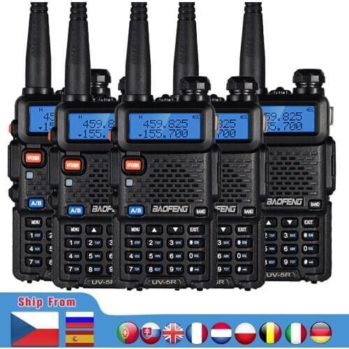 5/6pcs BaoFeng UV-5R Walkie Talkie UV5R Dual Band VHF/UHF FM Transceiver UV 5R Portable Two way Ham CB radio 10KM Transmitter