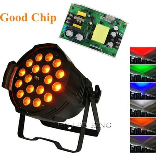 DMX Lamp LED Par Light 18x12W RGBW 4in1 and 18x15W RGBWA 5in1 Color Home Party Lights DJ Equipment Stage Effect Beam Lighting