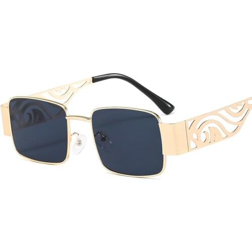 Wide Hollow Legs Square Sunglasses Women Fashion New Vintage Shades Men Sun Glasses Eyewear Oculos Gafas De Sol UV400