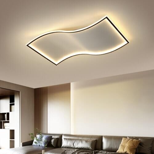 LED Modern Creative Ceiling Light Square Rectangular Ultra-thin Surface Mount Panel Lamp For Living Room Bedroom Lobby Home Deco