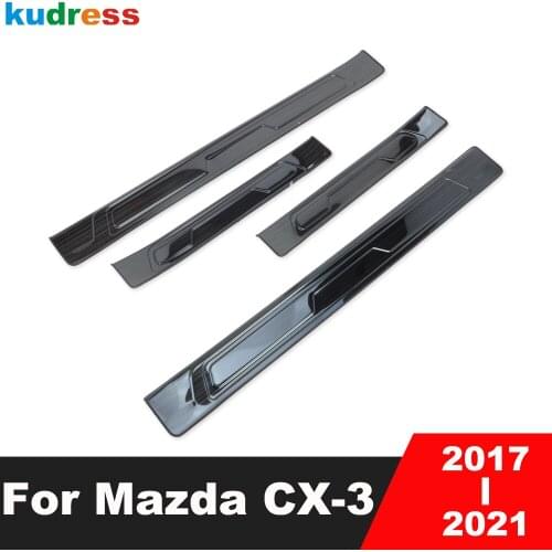 For Mazda CX-3 CX3 2017 2018 2019 Stainless Steel Outer Door Sill Cover Trim Scuff Plate Protector Pedal Car Styling Accessories