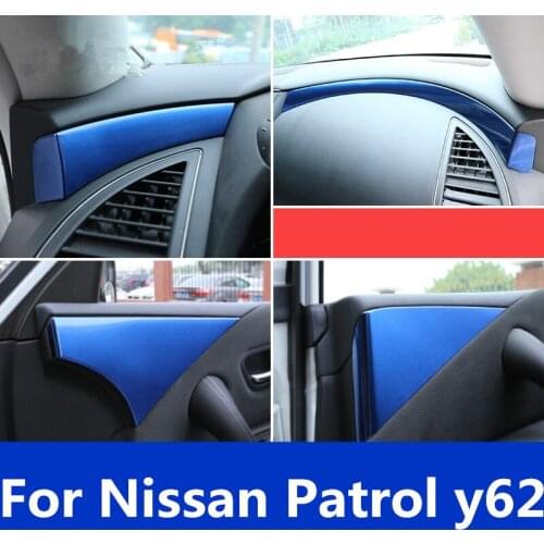 Triangle Decorative frame dedicated Patch Middle Control Strip Interior modification Car Door triangle For Nissan Patrol y62