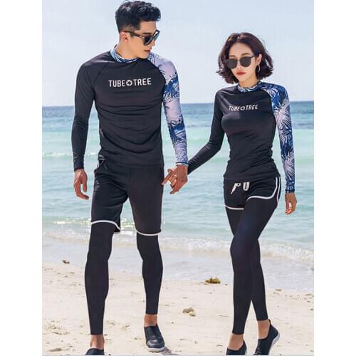 Women 4pcs set Rash Guard Long Sleeve Bathing Suit Swim Shirt with Built in Bra Swimsuit Sun UV Surf Dive Suits Tracksuit Mens
