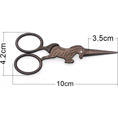 1pcs 10*4.2cm Retro Sewing Scissors Tailor Horse Stainless Steel For Fabric Craft Household Tijeras De Costura TS8718