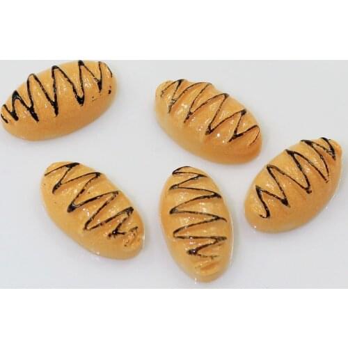 100/50pcs Mixed Food Bread Resin Decoration Crafts Flatback Cabochon Scrapbook DIY Embellishments Accessories Buttons