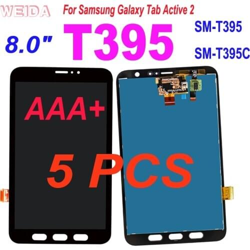 5 PCS AAA 8.0" LCD For Samsung Galaxy Tab Active 2 T395 SM-T395 SM-T395C LCD Display Touch Screen Digitizer Assembly Replacement