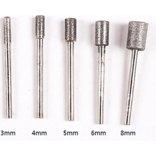 5pcs diamond sharpening wheels diamond bur tool grinding head wheel disc burr dremel drill rotary tool accessories glass stones