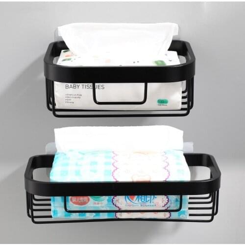 Aluminium Cup Bathroom Kitchen Shelf Shampoo Holder Cosmetics Organizer Practical Storage Rack Wall Hanging Storage Basket Tool