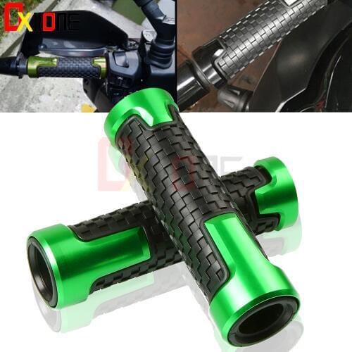 CNC Aluminum 7/8" Rubber Motorcycle Bike Handlebar Grips Motobike Accessories Handle Bar For Kawasaki Z250 Z300 Z650 Z900 Z1000