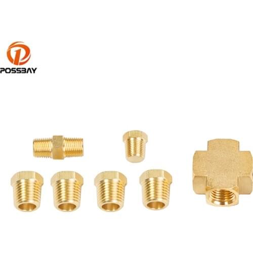 Car Adapter Distributor for Oil Pressure Distributor Sender Oil Temperature Sensor 1/8 Inch-27 NPT 1/4 Inch-18 NPT