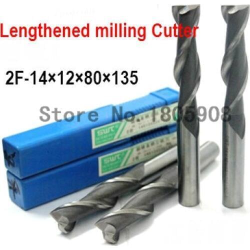 Free delivery 2 slot 1PCS M14.0 high speed steel straight shank vertical milling cutter milling cutter of end milling cutter