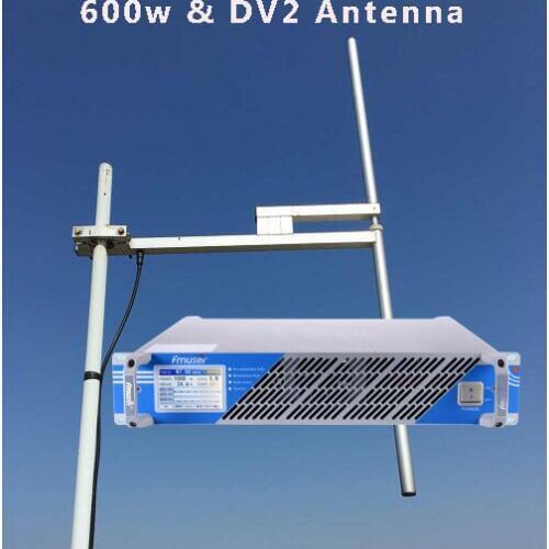 FMUSER FSN-600T 600W 500watts FM Audio Transmitter wireless fm Station with FU-DV2 Outdoor Antenna A Set Free Shipping