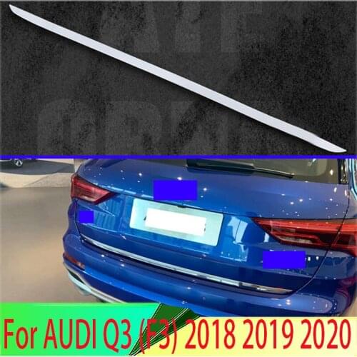 For AUDI Q3 (F3) 2018 2019 2020 Car Accessories Tail Gate Door Cover Trim Rear Trunk Molding Bezel Styling Sticker Garnish