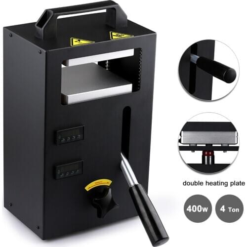 Hydraulic Rosin Press Machine Portable Dual Heated Plates Oil Wax Extracting Tool 4Ton T-shirt Clothes Heat Transfer Machine