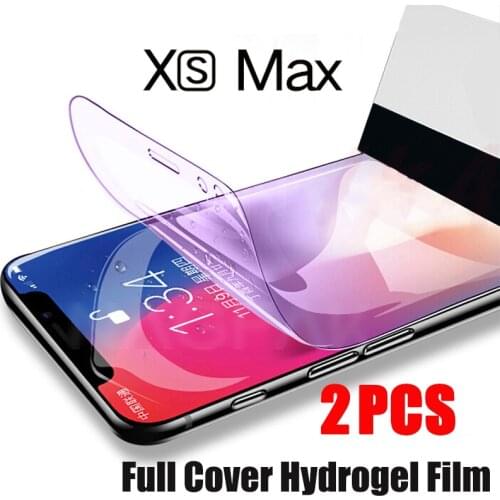 2Pcs Soft Hydrogel Protective Film For Apple iPhone 12 11 Pro XS Max XR iPhone X 7 8 Plus SE 2020 Screen Protector Not Glass
