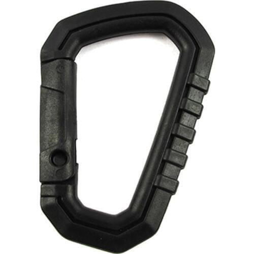 Carabiner Mountaineering Buckle Snap Hanging Hook D-Ring Spring Plastic Strong Tactical Tac Link Backpack EDC Tool Keychain