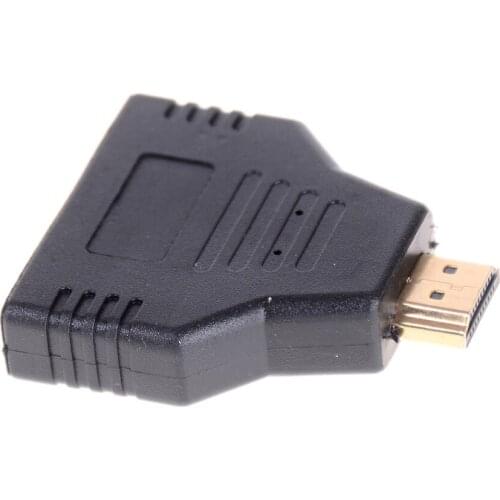 Portable 1080P HDMI Male To 2 Female 1 In 2 Out Splitter Adapter Protector High Speed 1x2 HDMI Splitter Converter