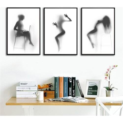 Hazy Perspective Sexy Women Artwork Poster Prints Oil Painting On Canvas Wall Art Murals Pictures For Living Room Decoration