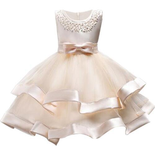 Fancy Baby Girl Ball Gown First Birthday Dress Girls Kids Dresses Party Evening Formal Wear Costume Childrens Clothing