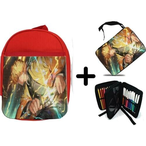 PACK BACKPACK NETWORK AND CASE ZENITSU AGATSUMA HUNTING DEMONS school