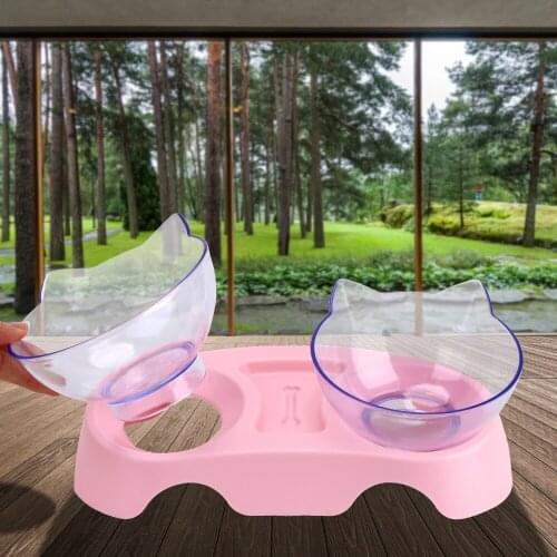 Pet Supplies Double Pet Bowl Dog Food Water Feeder Puppy Cat Water Food Bowls Drinking Dish Pet Product