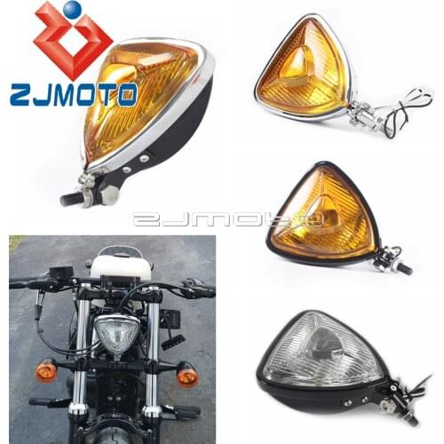 Motorcycle Vintage Triangle Headlight Aris Style Headlamp For Harley Bobber Custom Chopper Mini Thin Section Retro Lighthouse