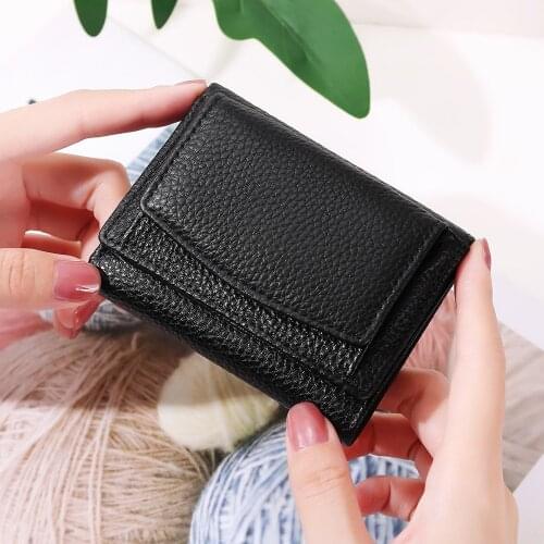 Genuine Leather ID Card Holder Fashion Credit Card Holder Female Rfid Bloking Wallet for Cards Unisex Coin Card Case Male Purse