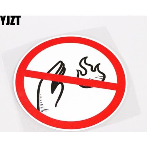 YJZT 12.2CM*12.2CM Creative DANGER DO NOT TOUCH Motorcycle Car-styling Car Sticker Decal PVC Accessories 13-0703