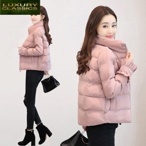 Coat Thick Down Cotton 2021 Winter Jacket Women Short Parkas Korean Fashion Ladies Elegant Clothes Chaqueta Mujer LWL831
